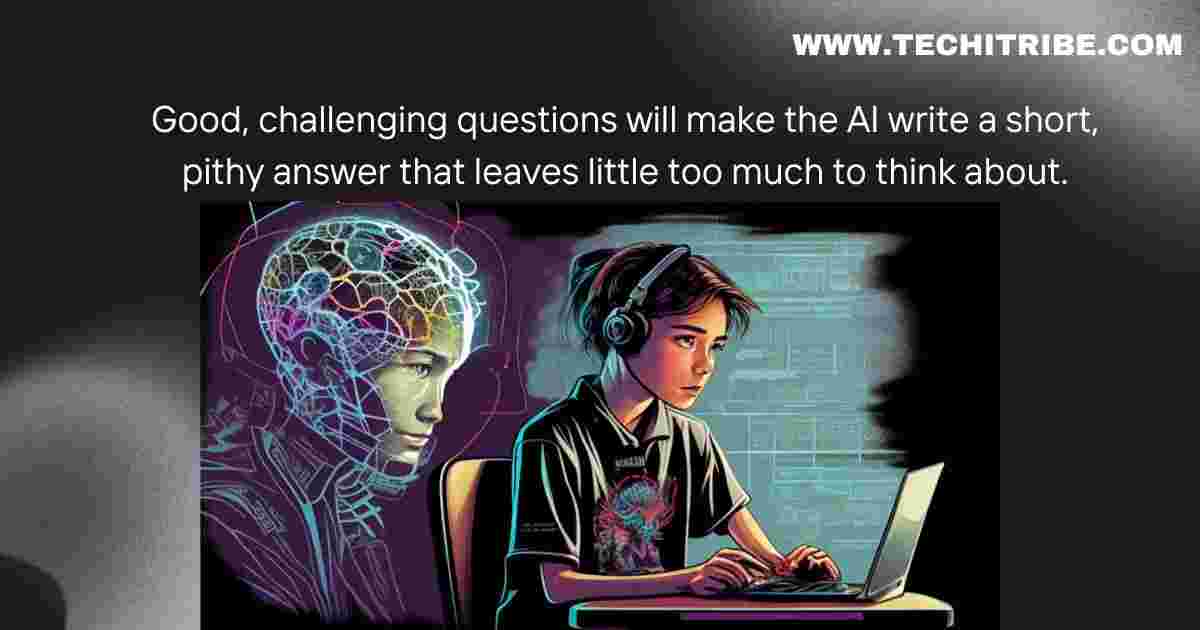 challenging questions will make the AI write a short